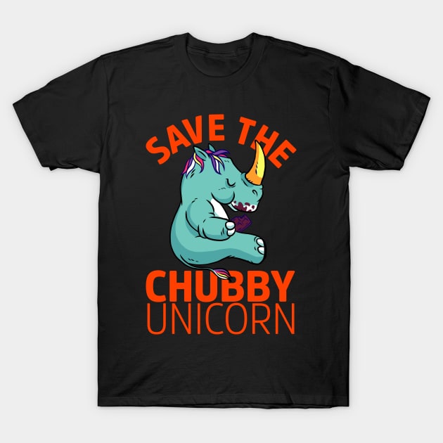 Save The Chubby Unicorn T-Shirt by dirtbikeart